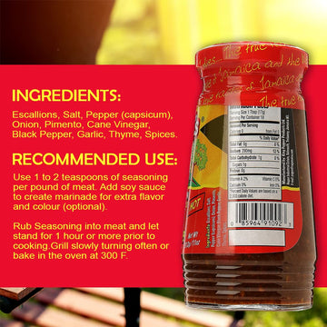 Eaton's Jamaican Jerk Seasoning - Spicy BBQ Rub & Marinade, 11 Oz