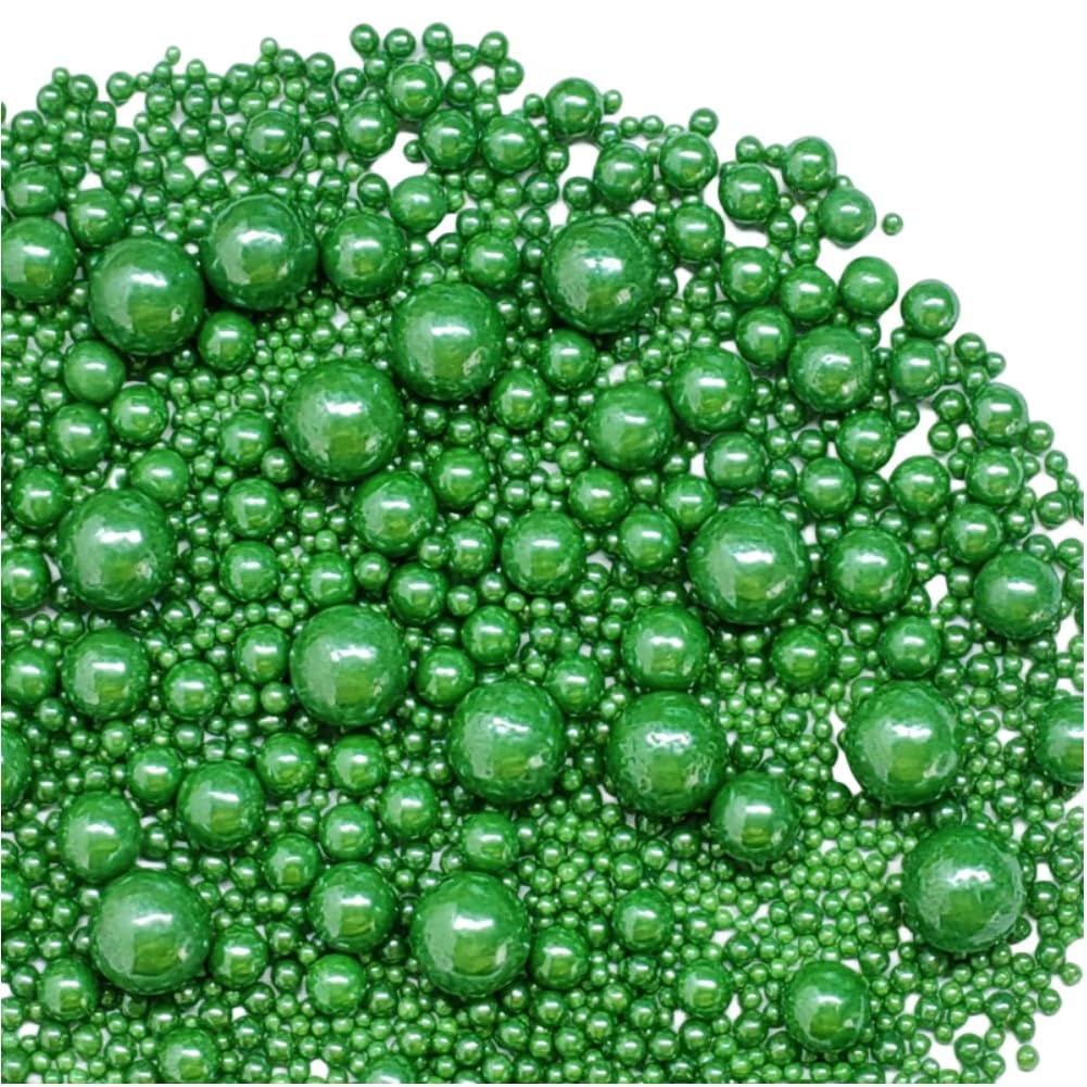 Edible Pearl Sugar Sprinkles Christmas Green Candy Mixing Size Baking Edible Cake Decorations Cupcake Toppers Cookie Decorating