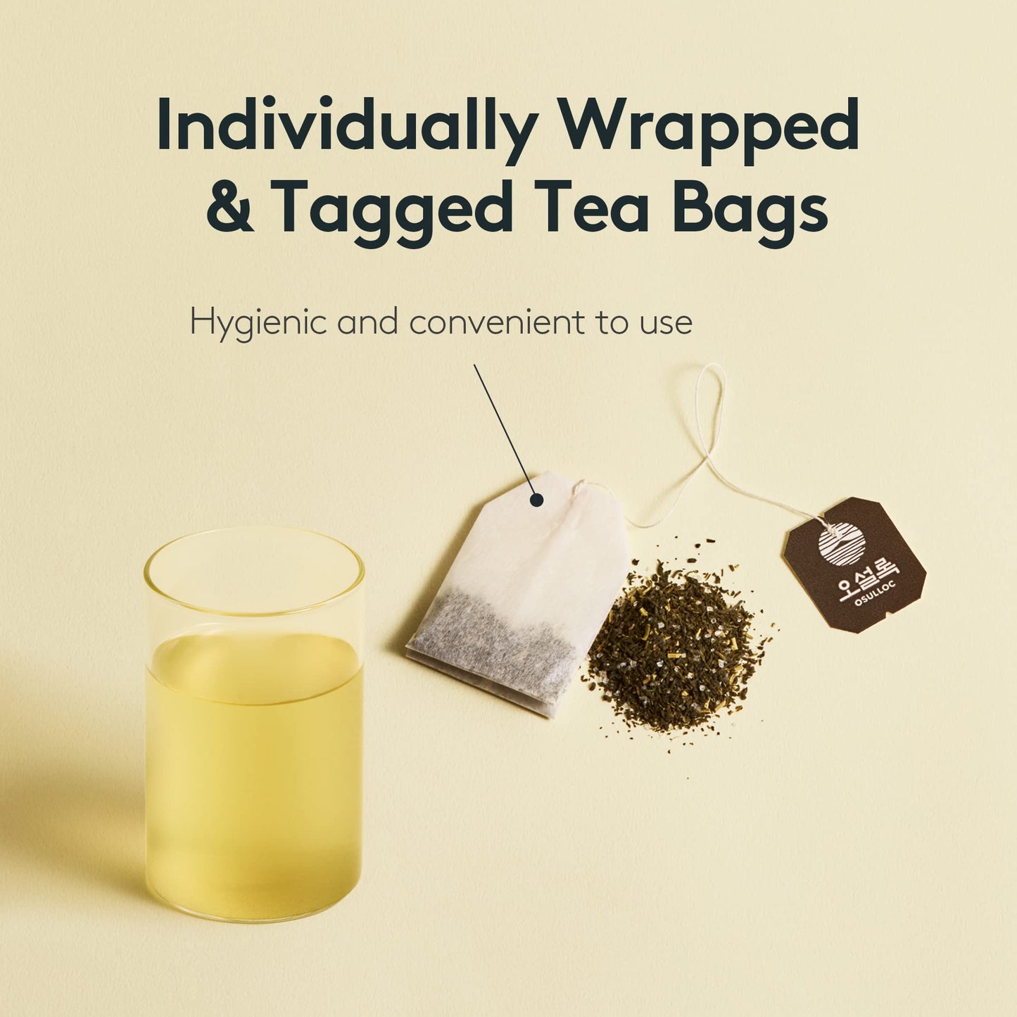 Osulloc Canola & Apricot Tea (Aromatic Canola Flower & Apricot), Premium Blended Tea From Jeju, Tea Bag Series 20 Count, 1.06 Oz