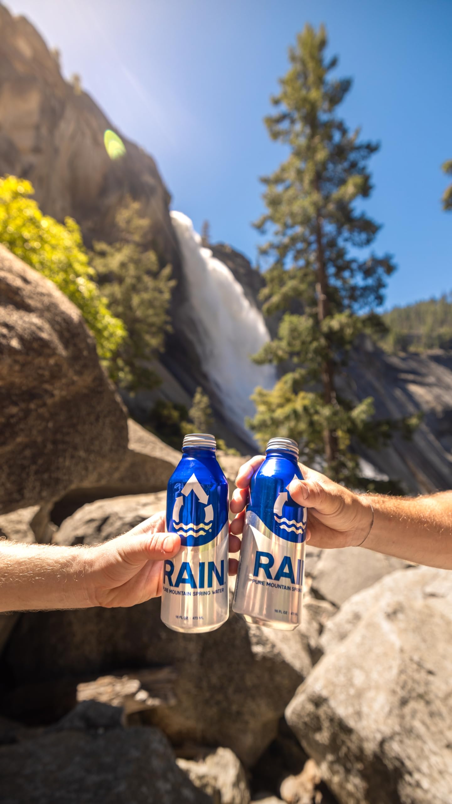 Rain, Spring Water, 16 Oz, 24 Pack, Bottled At The Source, Plastic-Free Recyclable Eco Friendly Aluminum