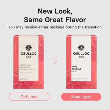Osulloc Sweet Hibiscus (Lemon & Cinnamon Flavor), Decaffeinated Herbal Tea, Relaxing Fruit Blended Hibiscus Tea, Premium Tea Bag