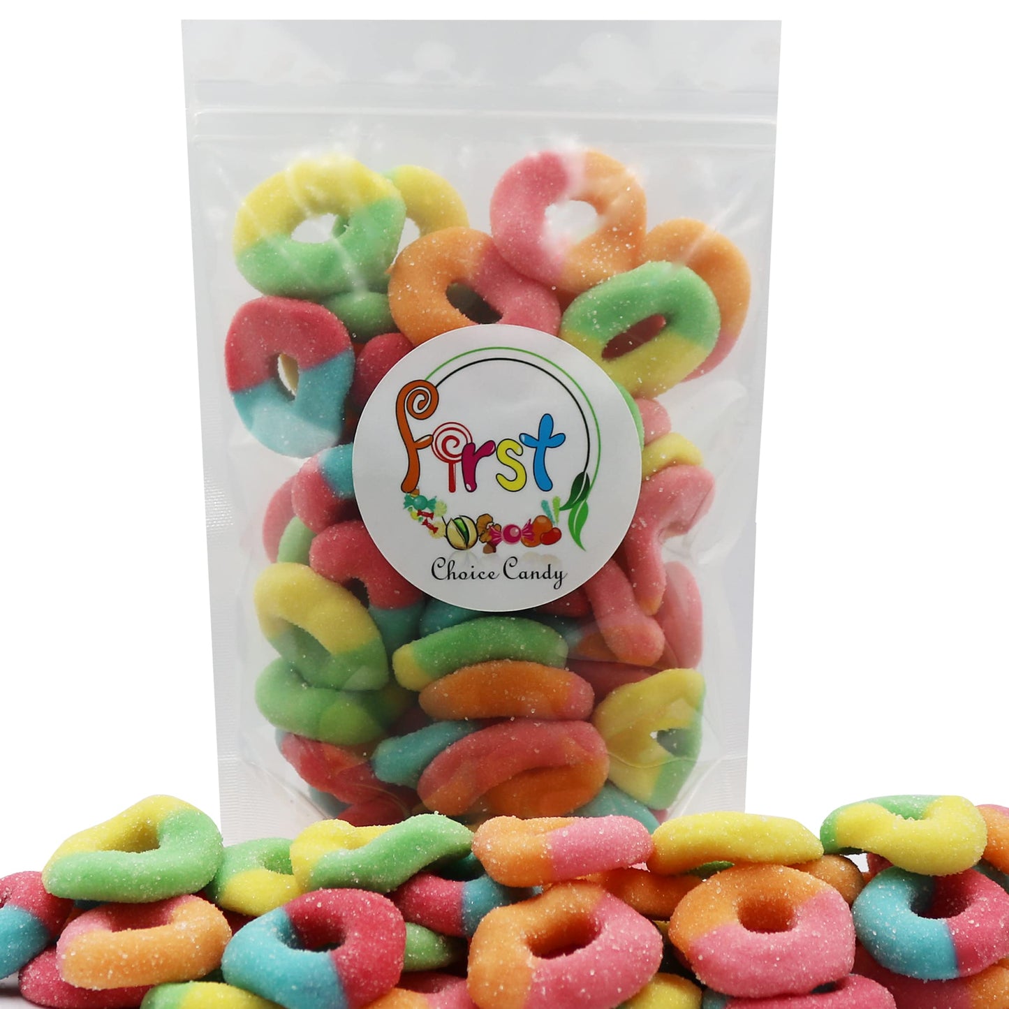 Firstchoicecandy Gummy Rings (Neon, 2.5 Pound (Pack Of 1))