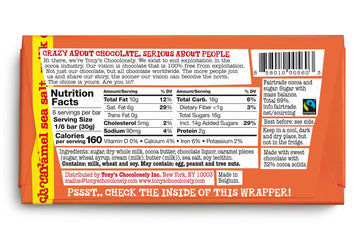 Tony'S Chocolonely Caramel Sea Salt Milk Chocolate Bar, 6 Oz., 4-Pack