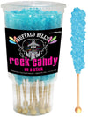Buffalo Bills Cotton Candy (Light Blue) Rock Candy On A Stick (12-Ct Cup Rock Candy Crystal Sticks)