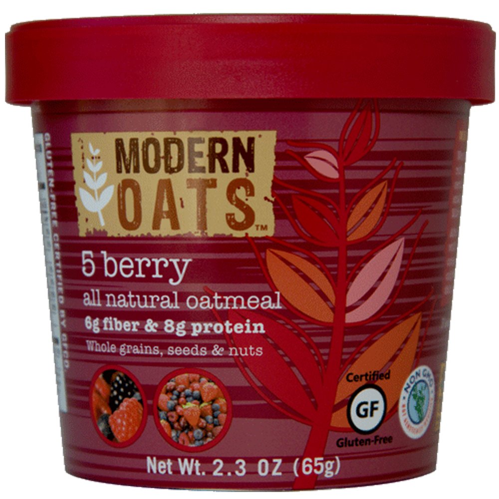Modern Oats Oatmeal Cups, 5 Berry, 2.3 Ounce, Pack of 6, Model MO5110