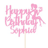 Happy Birthday Cake Topper Personalized Girl Cake Topper Cake Decorations Birthday Glitter Cake Toppers Gifts for Her Girls with