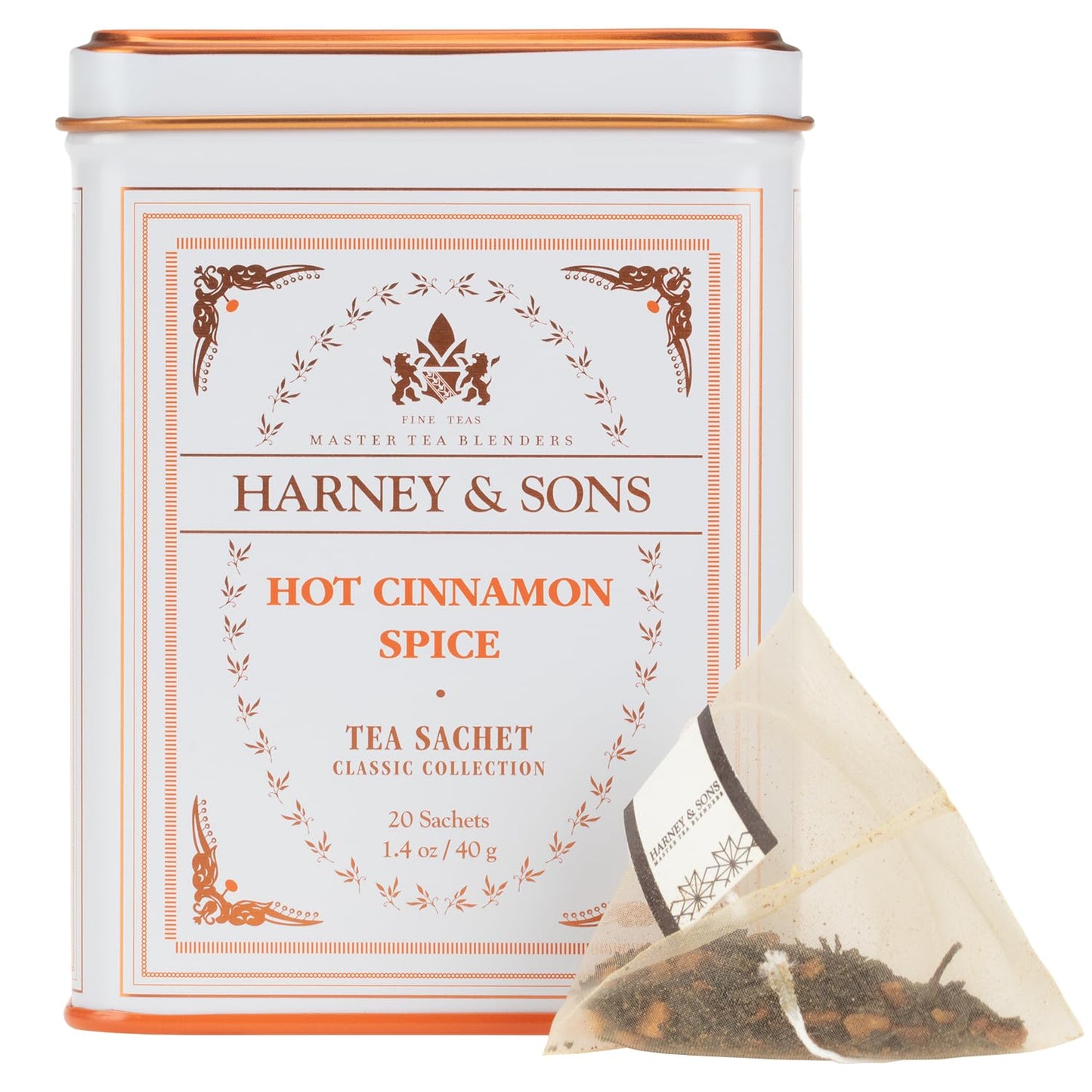 Harney & Sons Classic Hot Cinnamon Spice Tea, 20 Tea Sachets, 1.4 Oz