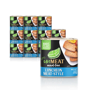 Unmeat Plant Based Meat | Easy To Prepare Plant Based Protein | Vegan Meat With Less Calories, Luncheon Meat Style, 12 Pack