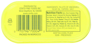 Cento Rolled Fillet Anchovies, 2 Ounce Tins (Pack of 25)