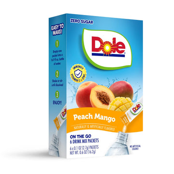 Dole Peach Mango- Powder Drink Mix - Sugar Free & Delicious, Makes 72 Flavored Water Beverages