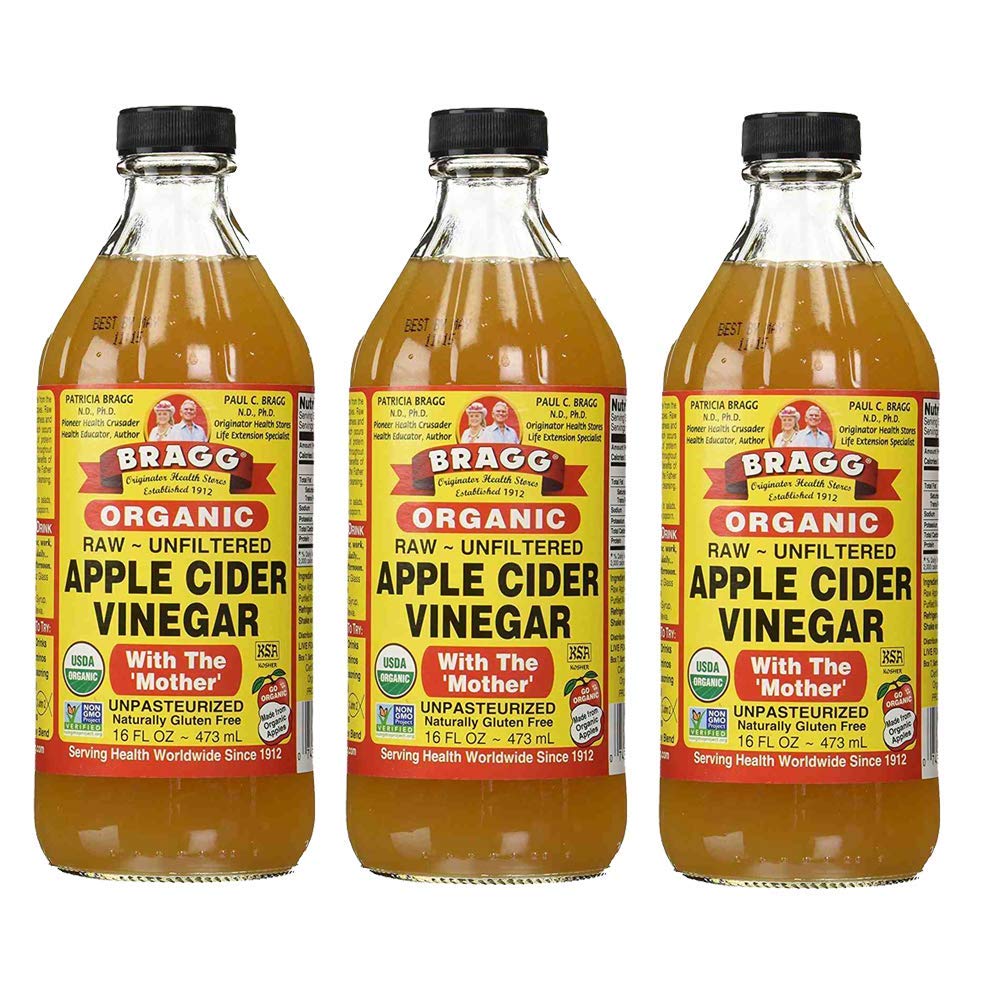 Bragg Organic Apple Cider Vinegar, 16 Fl Oz (Pack of 3)