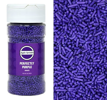 Mystic Sprinkles Solid Color Jimmy Sprinkles (Perfectly Purple Jimmies 3Oz)