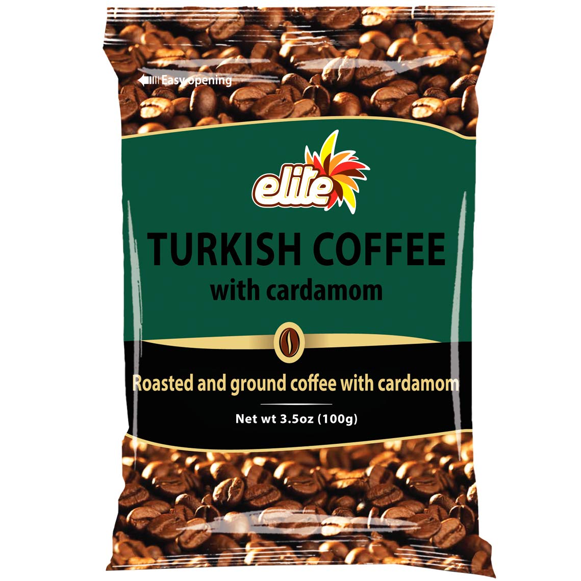 Elite Turkish Coffee With Cardamom, 3.5 Oz (3 Pack)