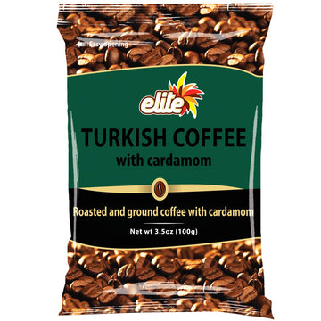 Elite Turkish Coffee With Cardamom, 3.5 Oz (3 Pack)