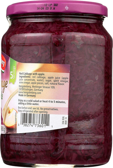 Hengstenberg Red Apple Cabbage, 24 oz (2-Pack), 25.8 cm x 12.7 cm x 27.9 cm