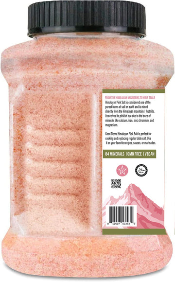 Good Tierra Himalayan Pink Salt in Jar - Extra-Fine Grain - 5 lb. (4 Pack)
