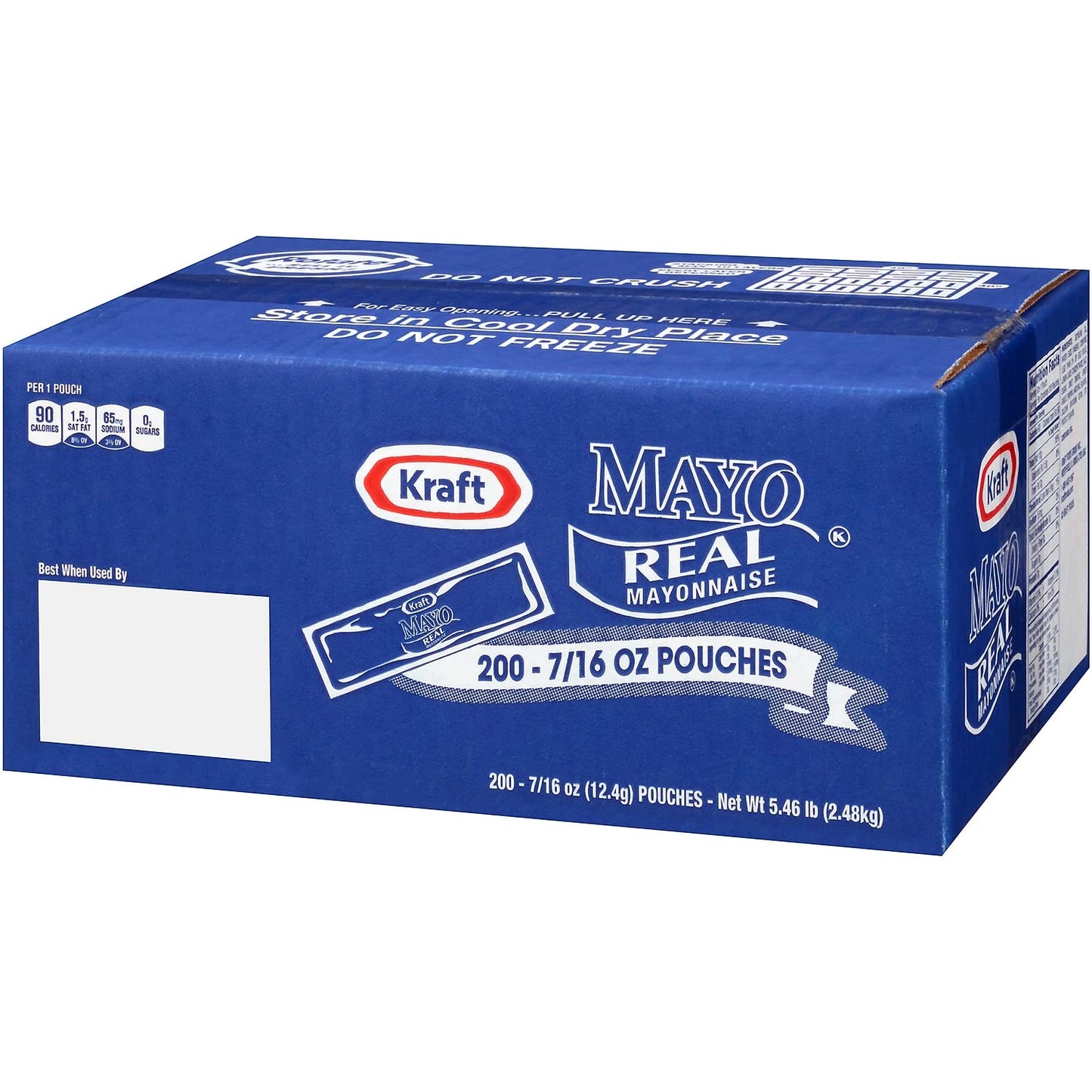Kraft Real Mayonnaise Packets, 50 Count, 7/16 oz Each, Convenient Single Serve Packets