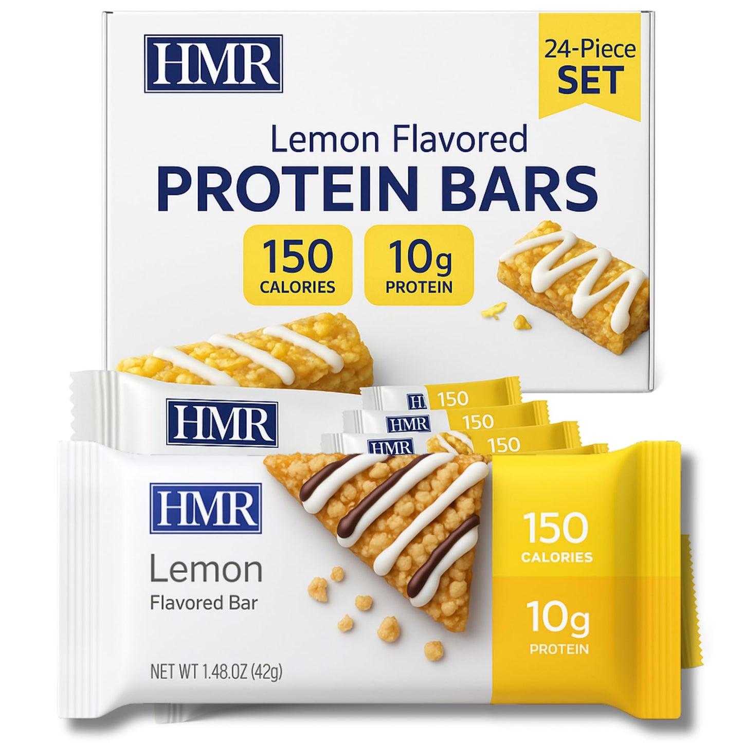HMR Bar, Lemon Protein Bar | 10g of Protein | Nutritious Snack to Support Weight Maintenance | Low Calorie Dessert | | 24 Count