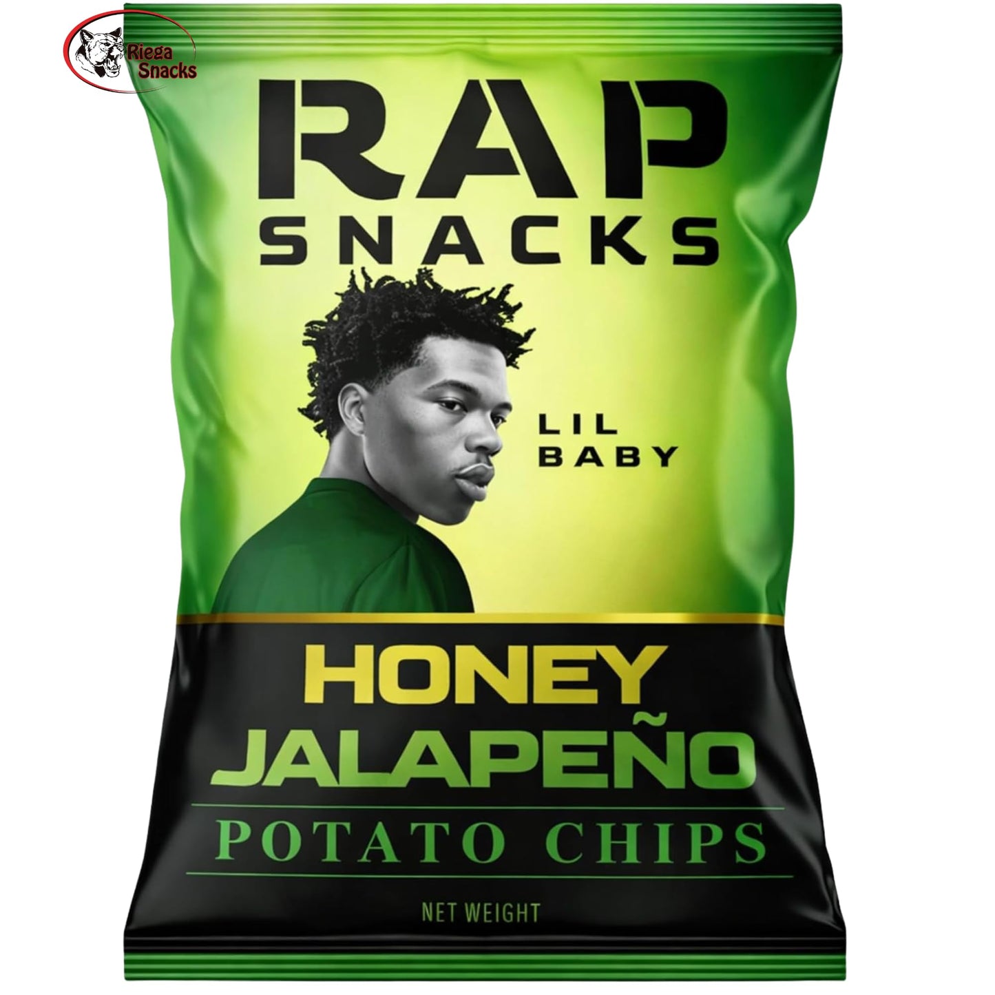Lil Baby Honey Jalapeo Chips | Rap Snacks, Riega Snacks | 2 Oz Bags - Pack of 6
