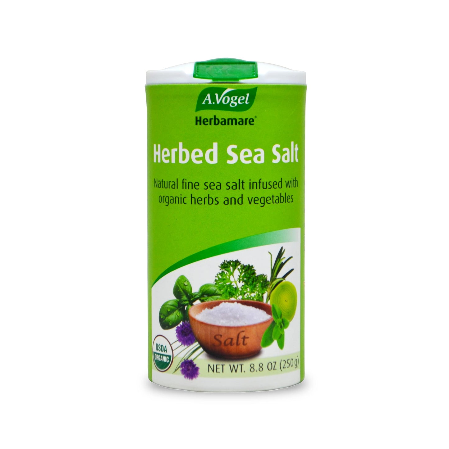 A. Vogel Herbamare Herbed Sea Salt - Natural Fine Sea Salt Infused with 12 Herbs & Vegetables - Free of Artificial Flavors & Pre