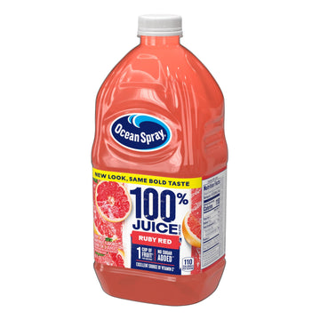 Ocean Spray 100% Juice, Ruby Red Grapefruit Blend, 60 Ounce Bottle (Pack of 8)