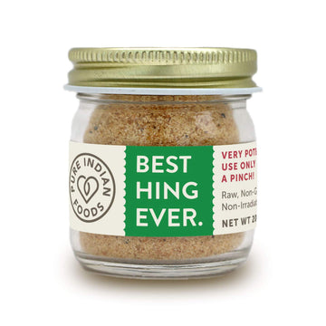Pure Indian Foods Best Hing Ever (Asafoetida Powder), Not Tested For Gluten - Indian Spice For Garlic & Onion Substitute, 20G Glass Bottle (3 Pack)