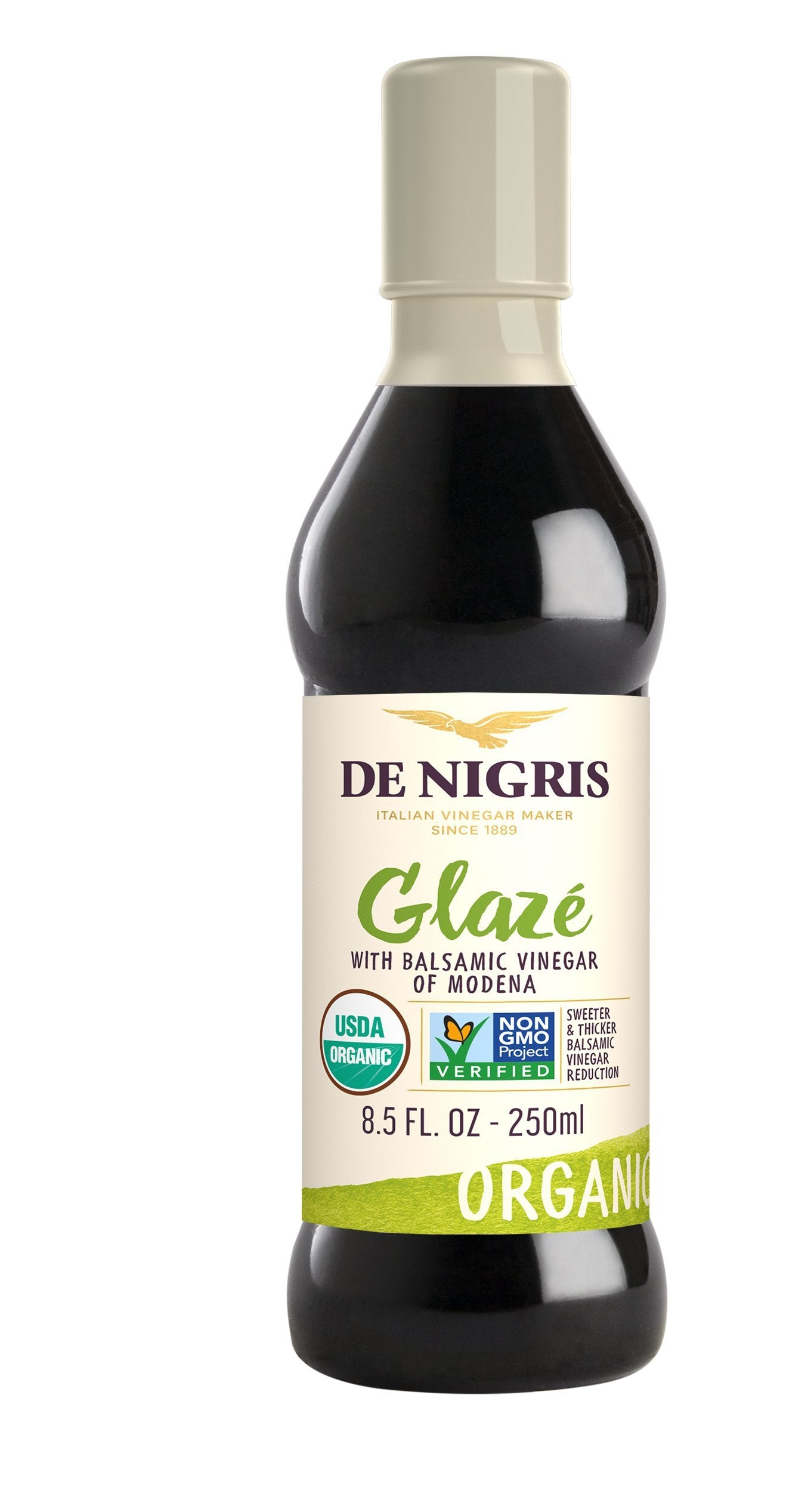 De Nigris Organic Balsamic Glaze 8.50 Ounces (Case Of 6)