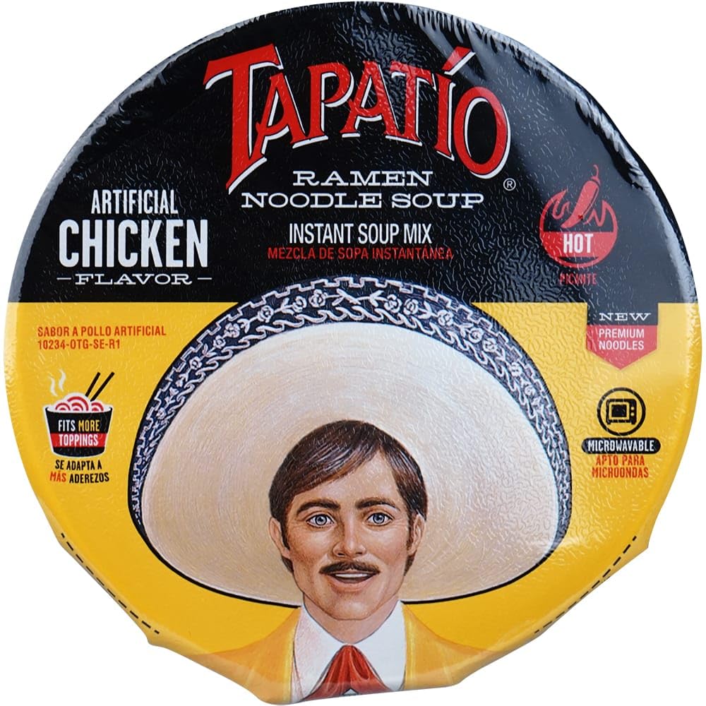 Tapatio Spicy Ramen Noodle Soup Big Bowl - Chicken Flavor - 3.88 Oz (Bulk Case Of 6)