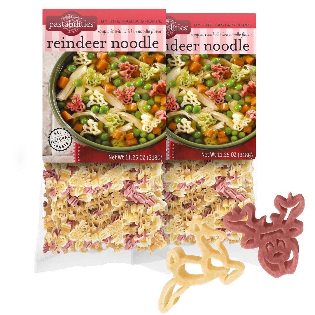 Pastabilities Fun Shaped Pasta for Kids - Reindeer Shaped with Mix - Animal Holiday Theme, Non-GMO Natural Wheat Pasta, All-Natu