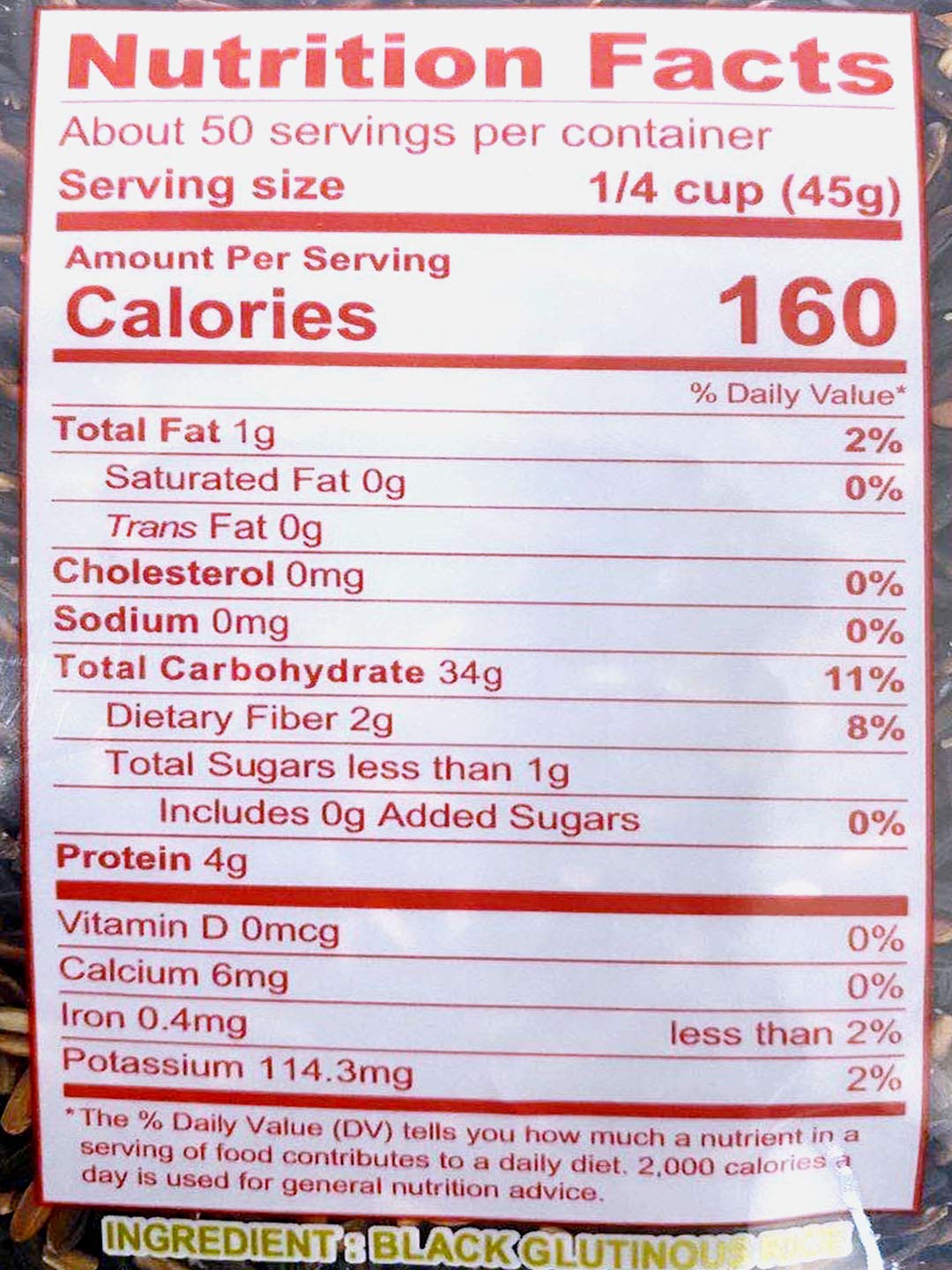 Three Ladies Rice (Black Glutinous Rice, 5 Lbs)