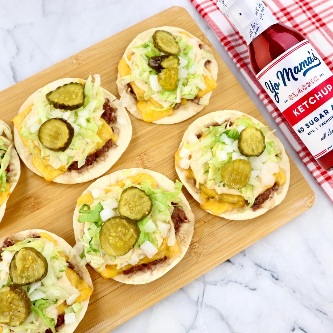 Yo Mamas Foods Keto Classic Ketchup - Pack of (1) - No Sugar Added, Low Carb, Vegan, Gluten Free, Paleo Friendly, and Made with
