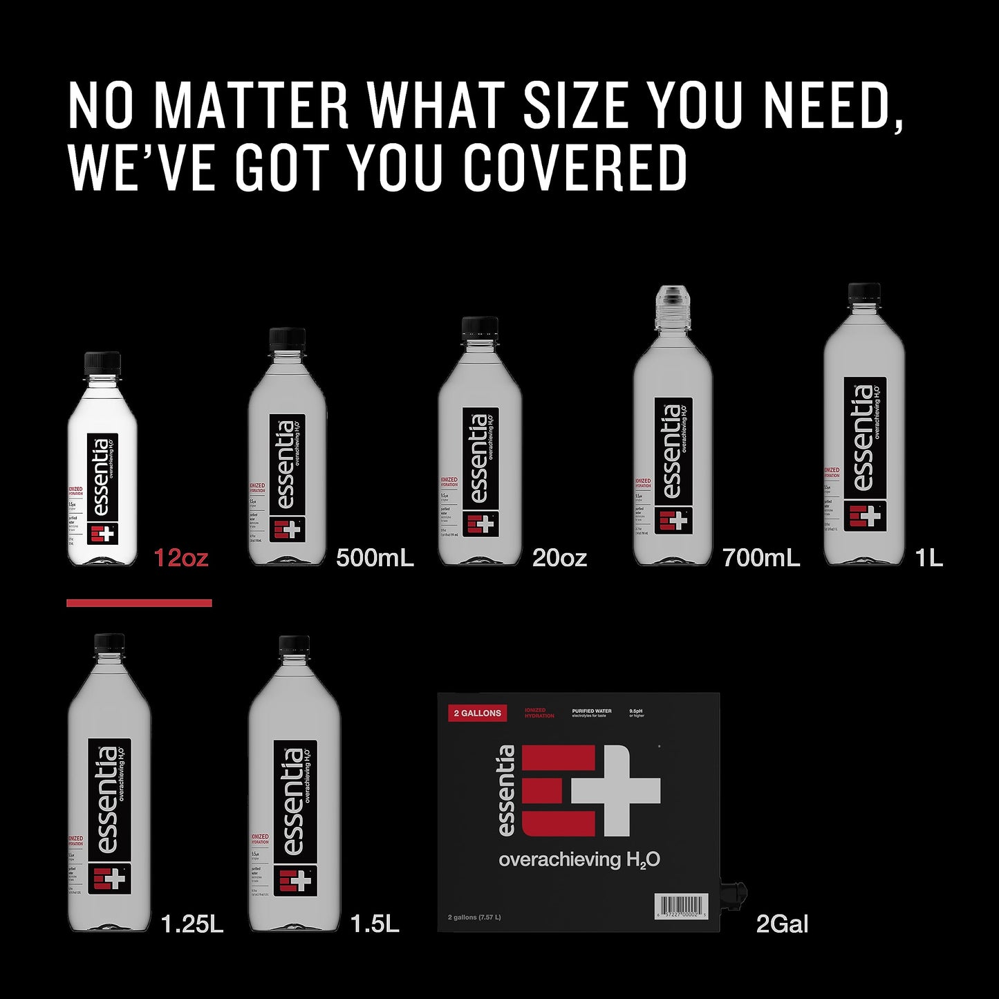 Essentia Water LLC; Ionized Alkaline Bottled Water; 99.9% Pure; 9.5 pH or Higher; Consistent Quality in Every BPA and Phthalate-