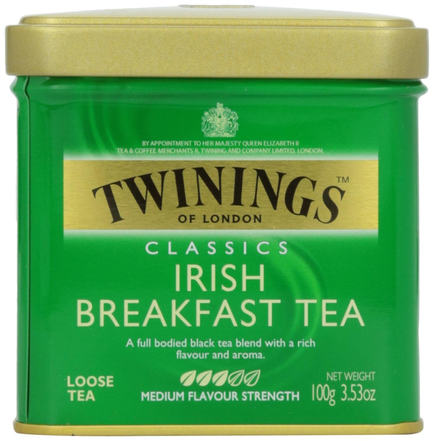 Twinings Of London Irish Breakfast Loose Tea Tin, 3.53 Ounces