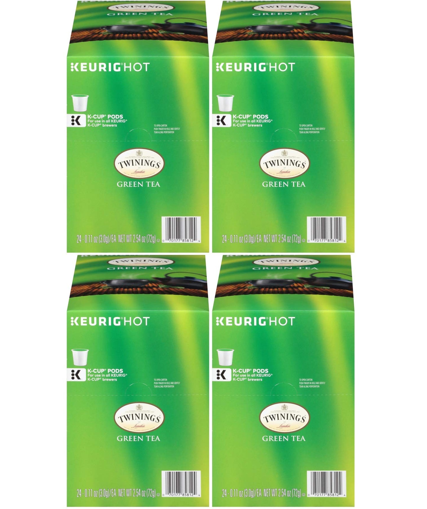 Twinings Green Tea Single Serve Keurig K-Cups, Caffeinated, Smooth Flavor, Enticing Aroma, 96 Count