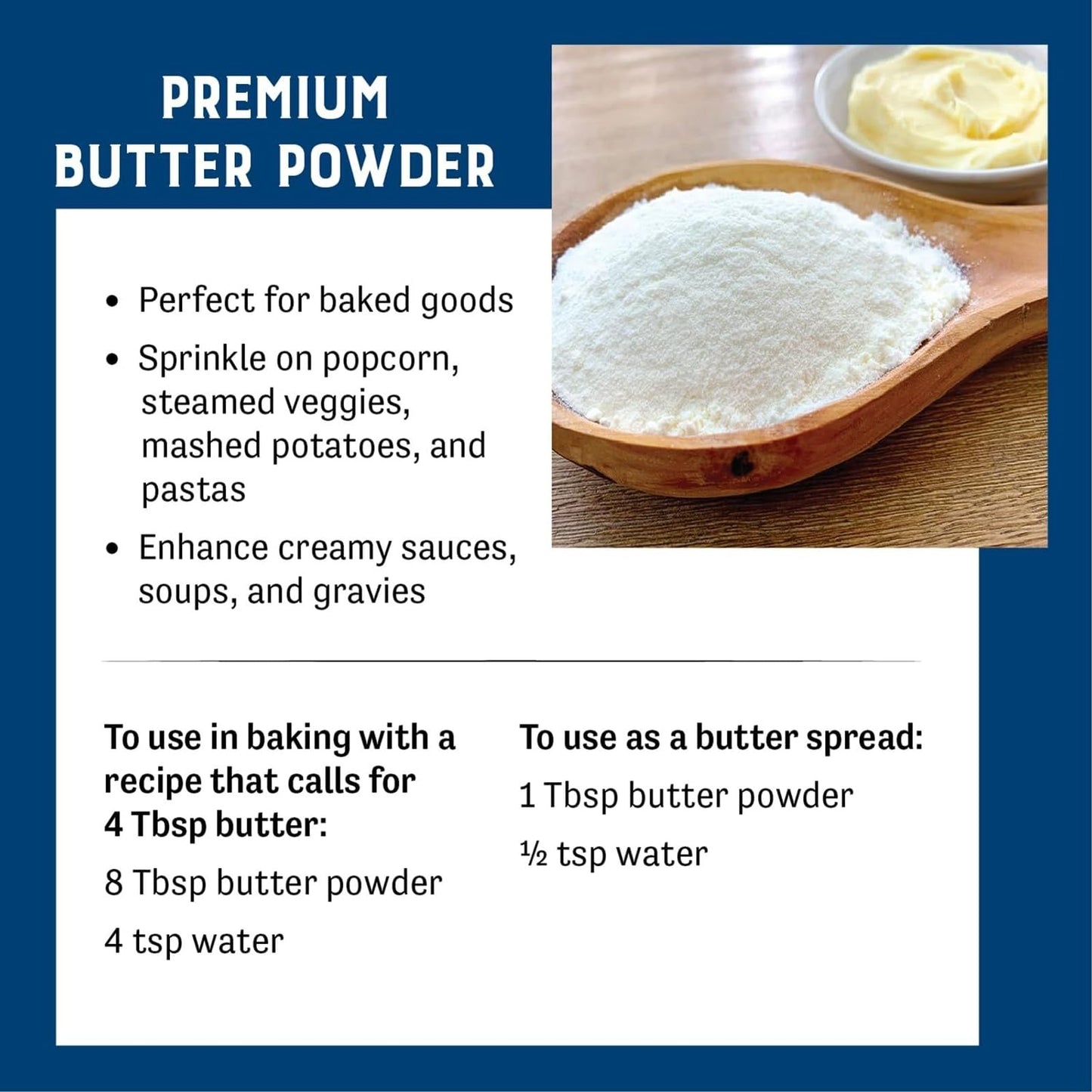 Judees Butter Powder - 100% Non-GMO, Keto-Friendly, Gluten-Free - 11.25oz