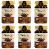 Pack of 6 Mujeza Black Seed Honey - Not Mixed with Oil or Powder - Gluten Free - Non GMO - Organic Honey - Immune Booster - 100%