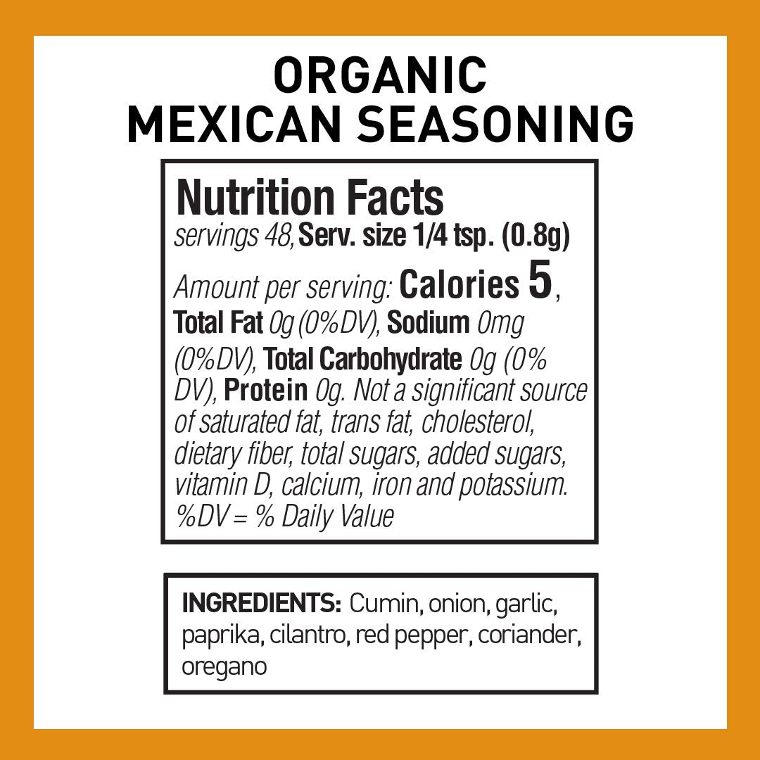The Spice Hunter Organic Mexican Seasoning Blend, 1.4 Oz. Jar