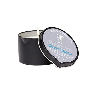 Massage Oil Candle By Fleur De Spa - All Natural - 6Oz With Pour Spout Made In Usa (Sweet Dreams)