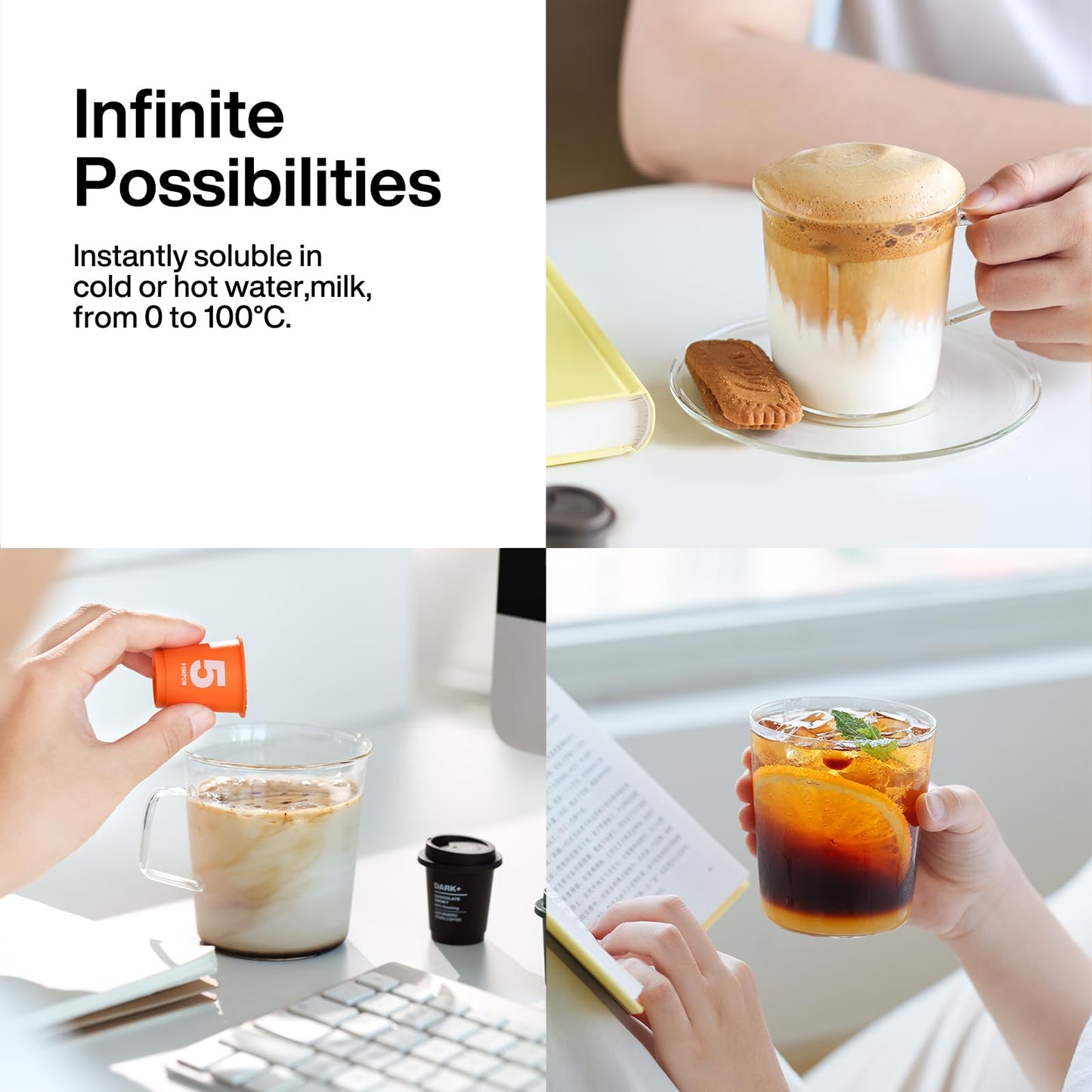 Saturnbird Coffee Instant Cold Brew - Light, Medium, Dark Roast Variety Pack, 6 Roast Levels (No.1-6), 100% Arabica With Diamond