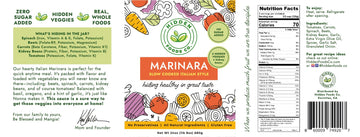 Hidden Foods Slow Cooked Marinara Sauce With Natural Vegetables, Low Carb And Low Sodium, No Sugar Added, Thick And Delicious Fl