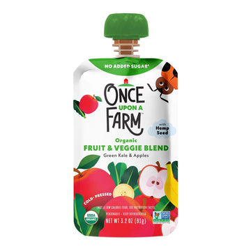 Once Upon A Farm, Organic Green Kale & Apples Pouch, 3.2 Ounce
