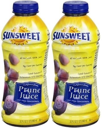 Prune Juice, 32 Ounce (2-Pack) With Bay Area Marketplace Napkins