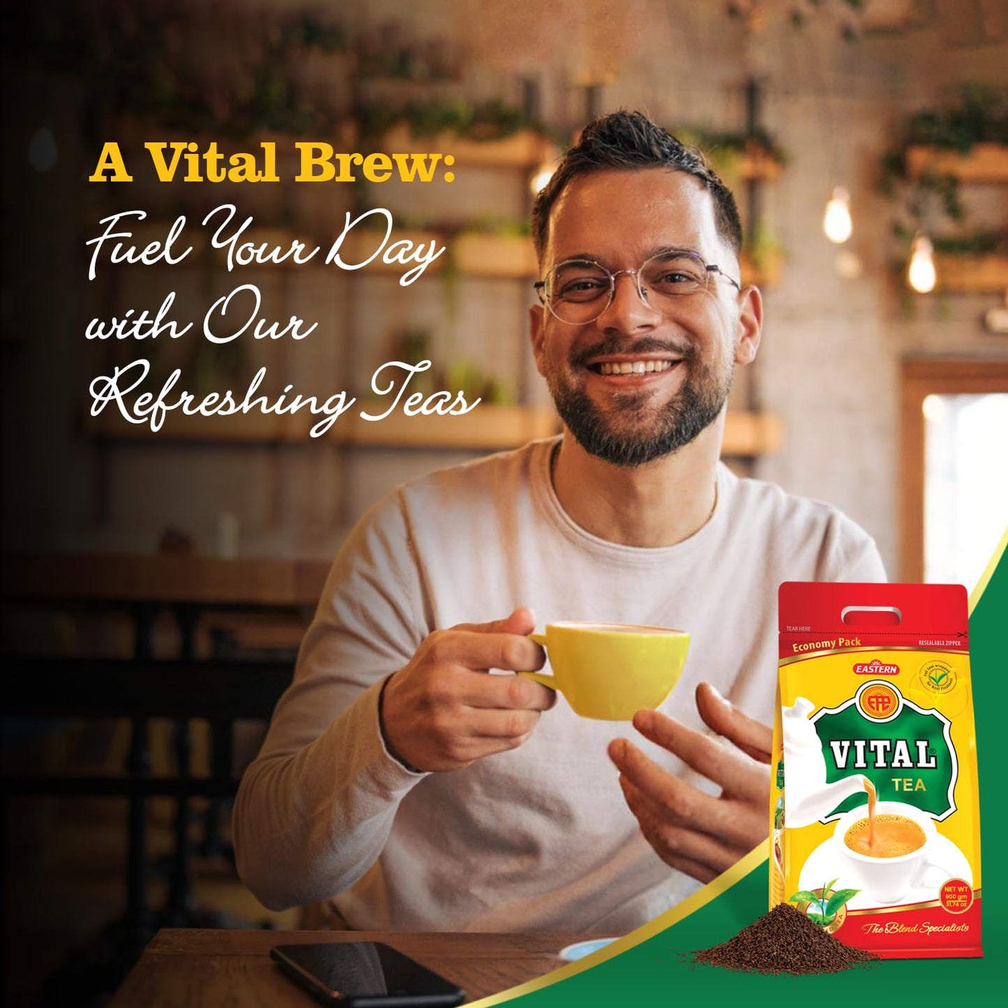 Vital Kilo Zip Pouch, Black Tea, Premium Hand-Picked Kenyan Loose-Leaf Tea, Naturally Anti Oxidized Black Loose Tea Leaf Blend,
