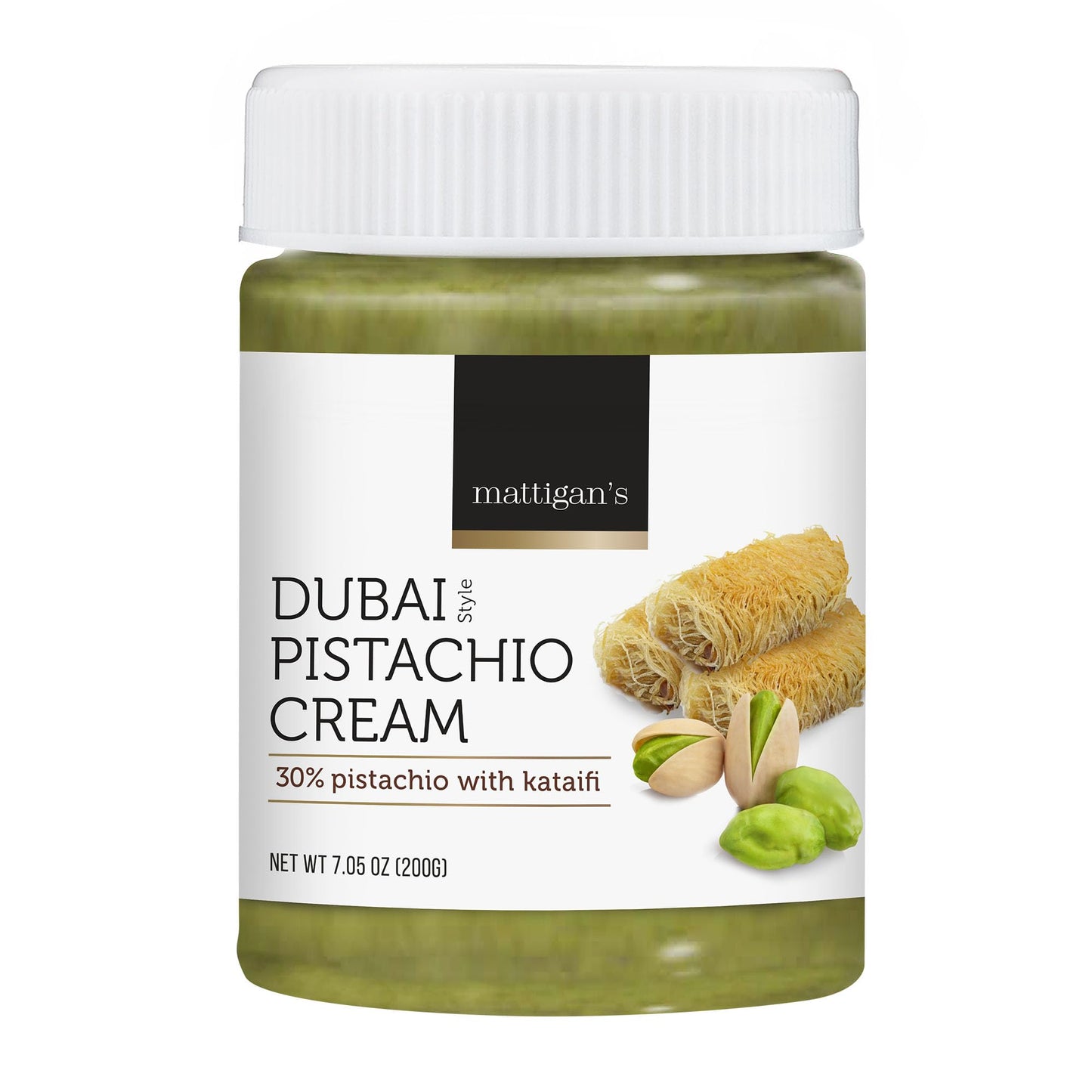 Mattigan’S Award-Winning Dubai Style Pistachio Cream With Crispy & Crunchy Kataifi, Make Your Own Viral Dubai Chocolate Bars, Gourmet Pistachio Spread – Great For Toppings, Fillings, & Gifts – 7.05 Oz