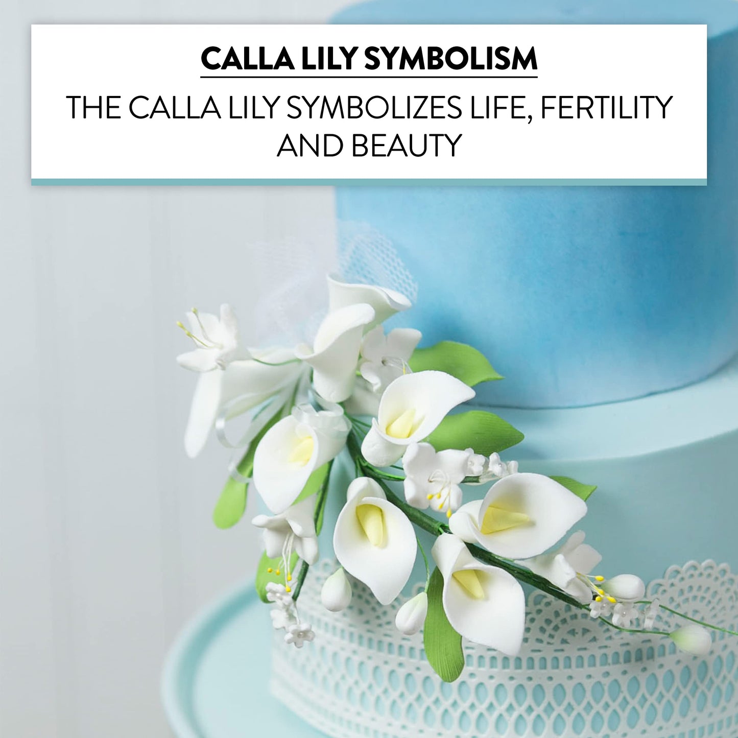 Global Sugar Art Calla Lily Cascade Sugar Cake Flowers Cake Topper Spray, White, 1Count By Chef Alan Tetreault