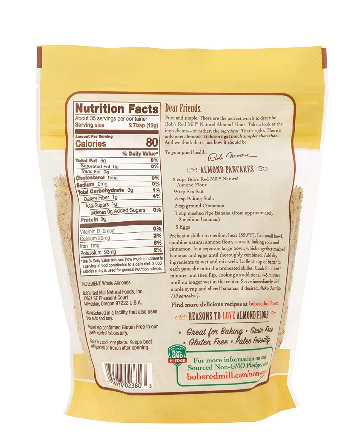 Bob'S Red Mill Natural Almond Flour 16 Ounce (Pack Of 4)