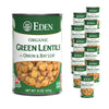 Eden Organic Green Lentils With Onion And Bay Leaf, 15 Oz Can (12-Pack Case), Non-Gmo, Vegan, Kosher, U.S. Grown, Heat And Serve