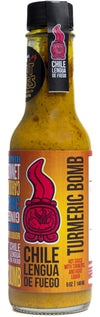 Chile Lengua de Fuego Hot Sauce | Turmeric Flavor | Pack of 1 | Orange