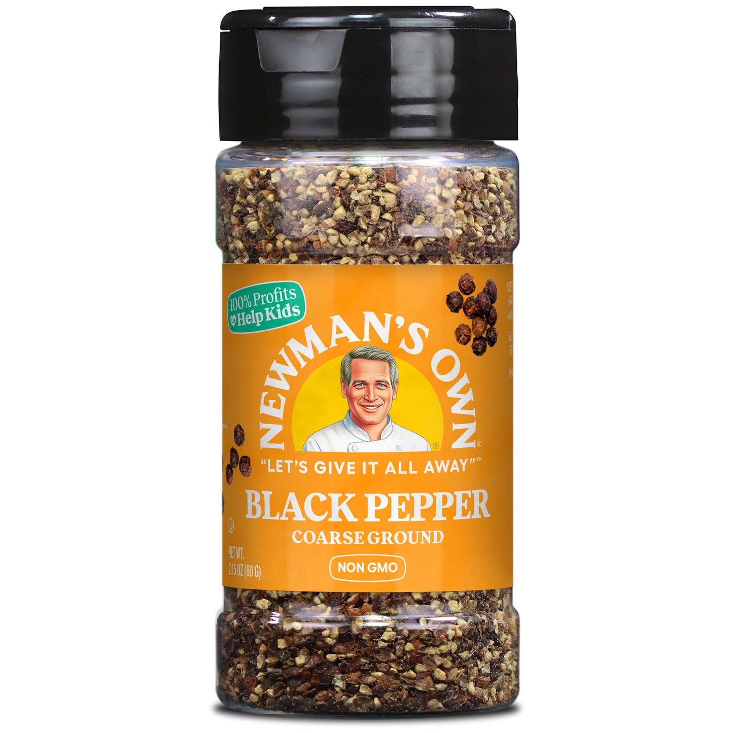 Newman'S Own Coarse Ground Black Pepper, 2.15 Ounce Bottle