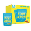 LOVE CORN | Salt & Vinegar Delicious Crunchy Corn | 1.6oz, 10 bags | Low-Sugar, Gluten-Free, Plant Based, Non-GMO